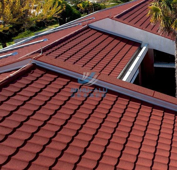Color Coated Stone Metal Roof Bond Tiles